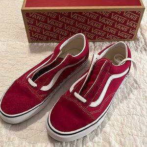 Red old skool vans